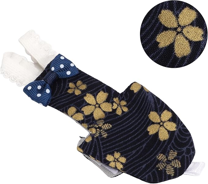 Bird Diaper Adjustable Soft Cotton Pet Bird Nappies for Macaw Cockatiels Finches, Golden Flower Pattern, 1 Pack (L Tibetan Golden Flower)