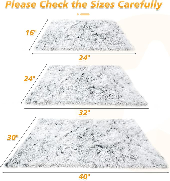 PJYuCien Fluffy Fleece Calming Cat Pet Throw Blanket, Super Soft and Warm for Indoor Cats and Dogs, Machine Washable, Puppy Blanket, Small, Grey, 16" * 24"