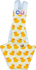 Chicken Diapers Duck Diaper Diaperalls for Hens, Roosters, Ducks, Ducklings - Reusable, Adjustable by Uni Infinity (Yellow Ducks, Duck Small, 1, Count)