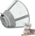 Supet Cat Cone Collar Soft, Air Mesh Recovery Collar to Stop Licking, Breathable Neck Cone Alternative, Lightweight Cat Head Cone Anti Scratch (Green,M)