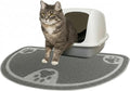 Evelots Cat Litter Mat – Traps Litter & Mess from Box, Absorbent Urine-Proof & Waterproof Floor Protection, Soft on Paws, Non-Slip, Easy Clean, Machine Washable, Unscented, Gray, Small