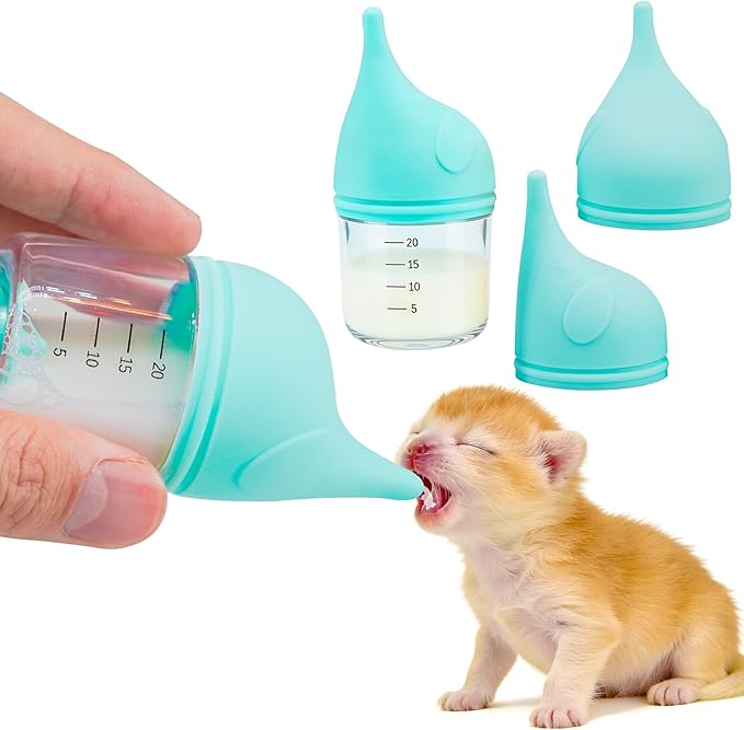Puppy Bottles for Nursing，Kitten Bottles for Nursing，Pet Feeding Bottle，(Cyan - 20ml)