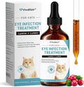 Cat Eye Infection & Vision Care Support | Cat Eye Conjunctivitis Support for Cats & Kittens | Soothes Red, Watery Eyes & Discharge | L-Lysine, Lactoferrin, Zinc, Lutein, Taurine | 2.03 fl.oz