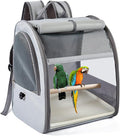 Portable Breathable Bird Backpacks Carriers with Removable Tray and Shade Cloth for Small Parrots Travel Cage Compacts Bird Cage Backpacks
