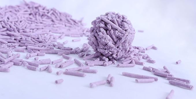 Tofu Cat Litter Lavender Scent 5.5 Lbs, Can Flush Down Toilets or drains, Low Tracking Cat Litter 2mm Pellets.