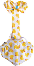 BestParts Adjustable Diaper Waterproof Reusable Diapers, Cloth Diaper Wearable Poultry for Farm Pet Goose, Pet Duck,Pet Chicken, Adhesive Version (Yellow, S(0.55-2.2pounds), 1, Count)