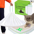 30 Pack Cat Litter Box Liners, Drawstring Large/Jumbo Cat Litter Liner Bags For Litter Box, Secure Fit With Rubber Band, Tear-free, Firm Easy Fit, Heavy Duty 36" x 16"