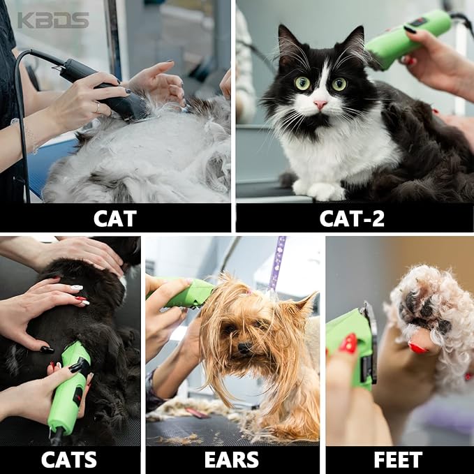 KBDS 40 Detachable Ceramic Pet Clipper Blades,Compatible with Most Andis,Wahl A5 Clippers,Made of Ceramic Blade Cutter and Carbon Steel Blade,1/100'' 0.25mm Cut Length, #40 Blade