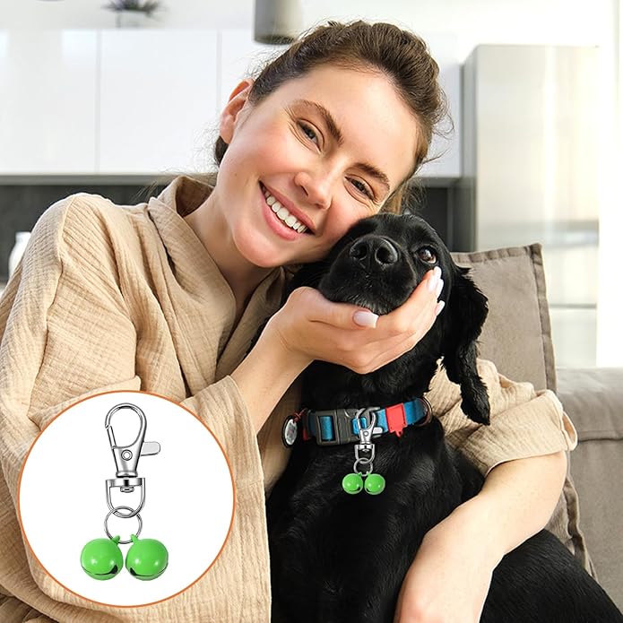 Ouligay 6 PCS Cat Bell for Collar Small Pet Bells for Dog Collars Mini Dog Collar Bells Loud Charm Colorful Pet Pendant Accessories for Training Dogs Training Bell Collars for Cat and Dogs
