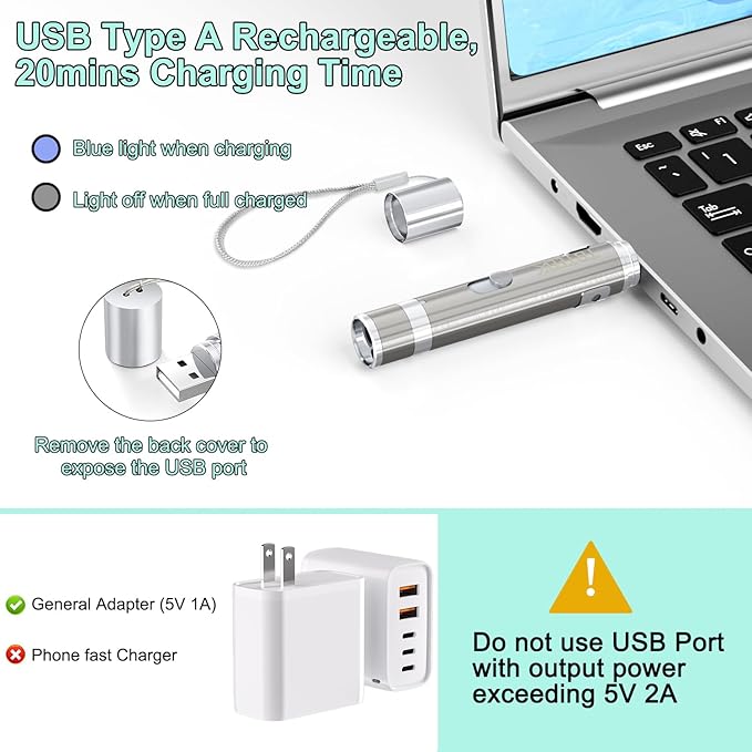 TBTeek Cat Toys, Rechargeable, 3 Light Modes & 5 Fun Patterns, Portable Interactive Kitten Pet Dog Cat Mouse Toy for Fun Chase Play Exercise