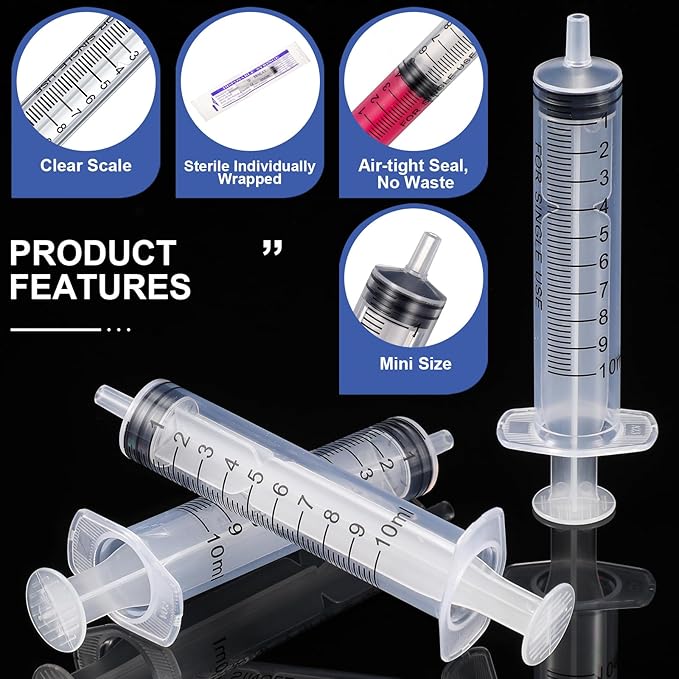 Nuanchu 30 Pcs 10ml Liquid Syringe Pet Feeding Plastic Syringes Dog Oral Food Measuring Tools for Cats Dogs Kitten Puppy Bunny Small Animals Newborn Pet Feeder Nursing Supplies
