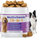 Dog Multivitamin 25 in 1 Dogs Vitamins Supplements Treats Chewable for Pet Omega-3 Glucosamine Vitamin for Puppy Supplies Skin Coat, Heart, Hips & Joints, Digestion & Immune System 100pcs