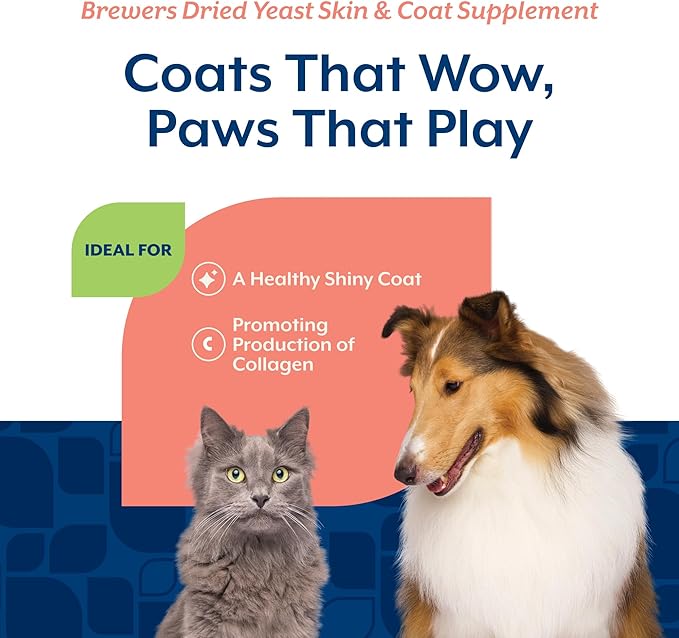 NaturVet Brewers Dried Yeast Formula with Vitamins for Dogs and Cats, Chewable Tablets, Made in The USA with Globally Source Ingredients 1000 Count,