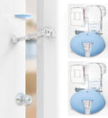 Neobay Adjustable Door Strap and Latch, Damage-Free Cat Door Latch to Keep Large Dog Out of Litter Box, Economical Alternative of Pet Gates and Interior Cat Door, Magnetic with Stopper 2 Packs