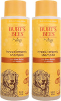 Burt's Bees for Pets Hypoallergenic Dog Shampoo with Shea Butter and Honey, Gentle Fragrance Free Shampoo for Sensitive Dogs with 95% Natural Origin Skin and Coat Formula, 16 Fl Oz - 2 Pack