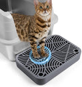 Cat Litter Box Ramp, Litter Box Step Mat with Filter Function for Self-Cleaning Cat Litter Box, Easy to Clean, Cats Pedal Step Stool Ideal for Kitten & Elderly Cats (Dark Grey)
