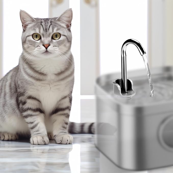 Cat Water Fountain Replacement Accessories Set, Including Spout & Spout Holder Cleaning Brush Practical Maintenance Kit for Pet Drinking Fountain