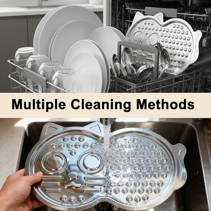 Vivifying Stainless Steel Lick Mat for Dogs & Cats, Slow Feeder Pad with Suction Cups, Improve Your Pet's Feeding Habits, Odor-Free, Dishwasher Safe Dog Lick Mat