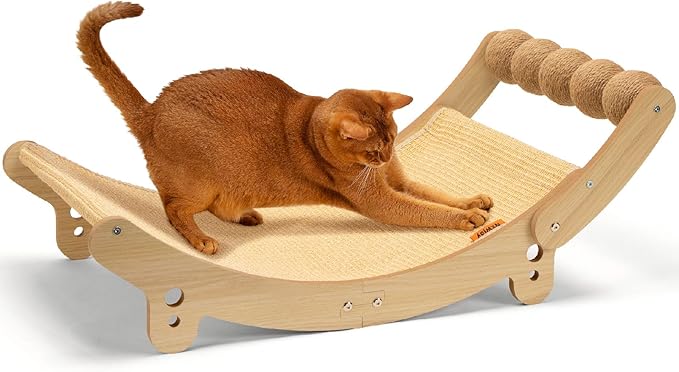 Cat Scratcher Sisal Cat beds for Indoor Cats Extra Large Scratchers for Adult Cat Scratch Pad for Cats Scratching Board Cat Bed Hammock Lounge with Ball Toy