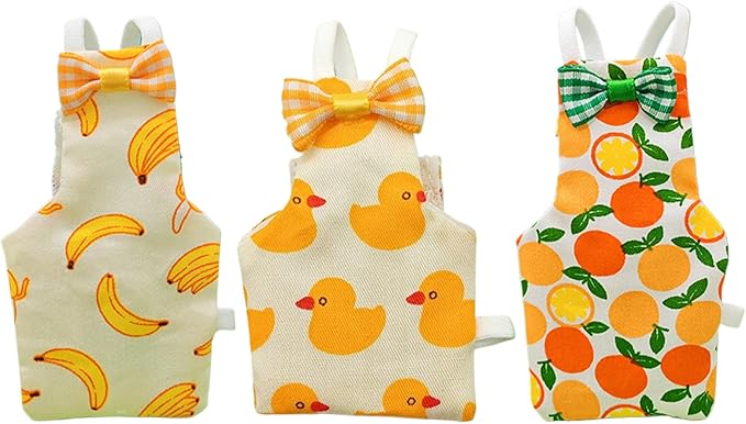 Parrot Diaper, Bird Diapers Clothes for Pigeons, 3-Piece Breathable Washable Animal Clothing for Parakeet, Budgerigar, Canary, Macaw, Housewarming