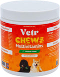 Vetr Dog Multivitamin Treats, 60 Chews Chicken Flavor, Daily Pet Dog Vitamins and Supplements with Glucosamine, Chondroitin, & Probiotics, Hip & Joint, Immune Support, & Digestive Care