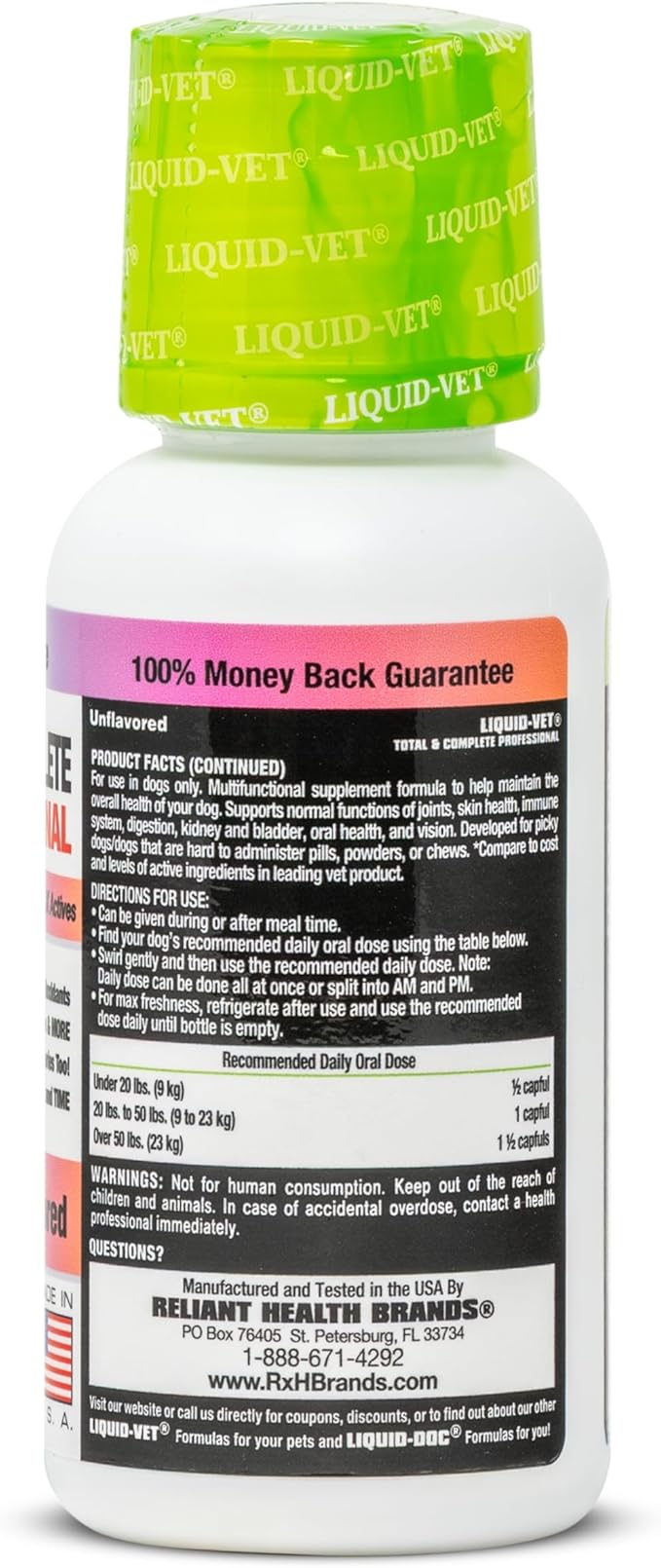 LIQUID-VET Total & Complete Support for Dogs – Joint, Allergy, Digestive & Immune Health – 10 Active Ingredients in 1 - Made for Picky Eaters (8 Fluid Ounces, Unflavored)