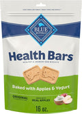 Blue Buffalo Health Bars Crunchy Dog Biscuits, Oven-Baked with Natural Ingredients, Apples & Yogurt, 16-oz Bag