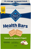 Blue Buffalo Health Bars Crunchy Dog Biscuits, Oven-Baked with Natural Ingredients, Apples & Yogurt, 3.5-lbs Box