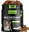 Dog Vitamins and Supplements - 150 Dog Multivitamin Chewable - Immune, Joint Support, Skin, Gut Health + Packed with Omega 3s, Glucosamine & Probiotics - Safe for Puppy - Duck