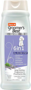 Hartz Groomer's Best Professionals 6-in-1 Dog Shampoo and Conditioner in One, 18 oz