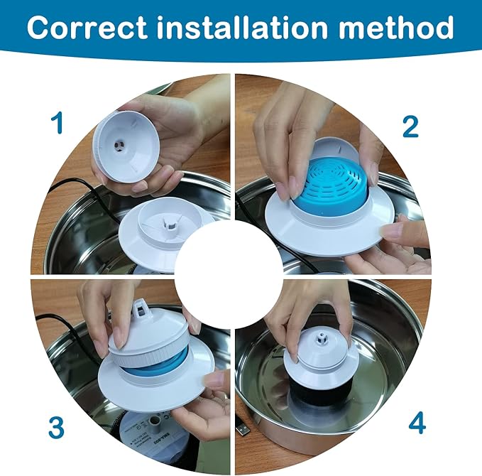 Cat Water Fountain Filters, Cat Fountain Replacement Filters for 2.0L/67oz Automatic Pet Water Dispenser,Pet Water Fountain Replacement Filters Package