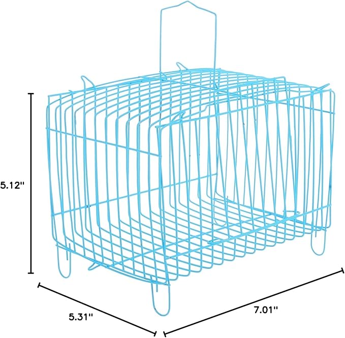 Toyvian Travel Parrot Cage Portable Metal Bird Carrier for Parakeets and Cockatiels Breathable Wire Structure for Enhanced Airflow for Outdoor Use