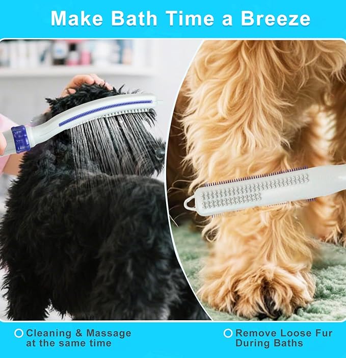 Dog Shower Attachment, Dog Bathing Supplies for Fast and Easy Bathing, Indoor and Outdoor Sprayer Includes Lick Mat and 8-Foot Flex Hose