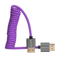 KONDOR BLUE x Gerald Undone | Ful HDMI 2.0 Type A Male to Male 12"- 24" Coiled Braided Cable | 4K 60Hz 18Gbps, HDR, 3D, Reinforced | for On-Camera Monitors & Recorders + More | Purple