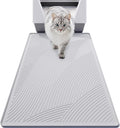 Cat Litter Box Mat - L Large Size 34 x 22 in, Water Proof, Kitty Litter Trapping Mat, Easy to Clean, Scatter Control, Odorless, Pet Supplies for Indoor Cats, Light Gray