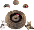 Interactive Cardboard Cat Toys,Cat Scratching Board with A Ball,Shape Shifting Accordion Cat Scratcher Toys with Different Shapes,Magic Kitten Scratcher Pads for Indoor