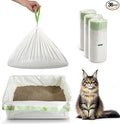 Cat Litter Box Liners Disposal Bags with Tie Handles,Large,37" x 17" Jumbo Drawstring Extra Durable Pet Cat Pan Liners for litter box Extra-Thick Kitty Litter Box Bag-36 Counts (3 Pack)