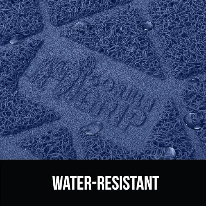 GORILLA GRIP Cat Litter Box Mat, 47x35, Water Resistant, US Designed Kitty Litter Trapping Mats, Easy to Clean, Scatter Control, Less Mess and Clean Floors, Kitten Supplies for Indoor Cats, Navy Blue