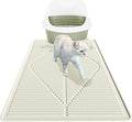 Mofason Cat Litter Mat XXL - Waterproof Kitty Litter Box mat for Floor - Extra Large Pet Trapping Litter Rug Pad - Silicone Cat Supplies & Accessories for Indoor Cats (38" x 25") -Pearl