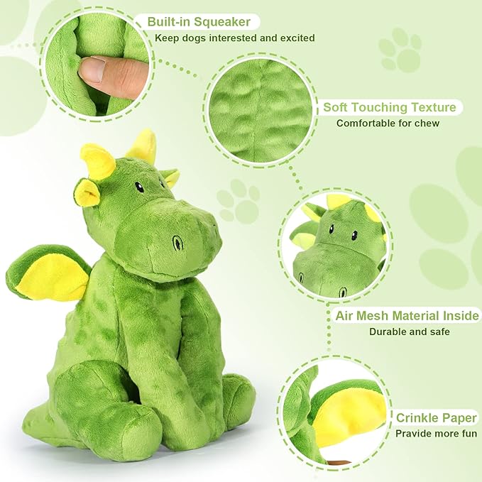 Squeaky Dog Toys Plush Dog Toy with Crinkle Paper Stuffed Durable Dog Chew Toys for Small Middle and Large Dogs