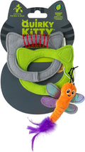 Quirky Kitty Kitty Connects Catnip Links Felt Rings Cat Toy| Modular Linkable Cat Toy Set with Plush Dragonfly & Spring | Interactive Catnip Play for Endless Fun