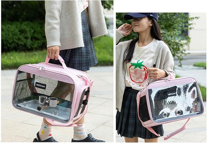 Breathable Small Avian Carrier Backpack Ideal for Short Outings with Built in Food and Water Containers Pet Bird Carrier