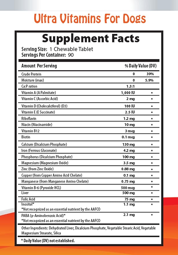 Dog Joint Care Chews - Dog Ultra Vitamins - Veterinarian Recommended - Immune Support - Hair Skin Eyes and Bones Support - Dog Vitamin Pills - 2 Bottles (180 Treats)