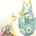 Bird Flight Suits Diapers, Parrot Flight Suits Diapers for Quaker Parakeets Cockatiels Conures Macaw African Grey, Bird Diaper, Parrot Clothes (Green A,L)