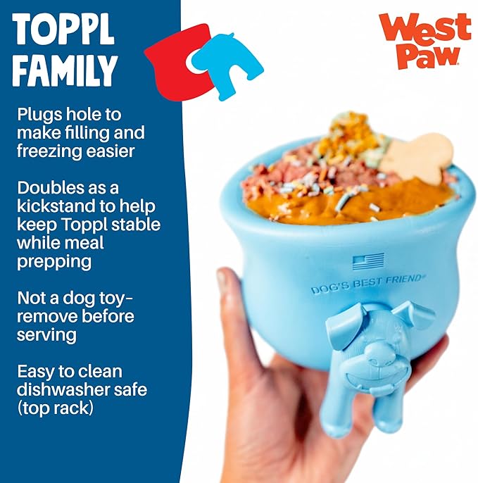 WEST PAW Toppl Stopper Durable Freezer Insert Accessory for Dog Treat Toy- Secure Leak Proof Design for Mess Free Prep of Frozen Fillings and Easy Clean Up - Clover Green