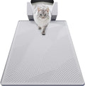 Cat Litter Box Mat - XL Extra Large Size 40 x 30 in, Water Proof, Kitty Litter Trapping Mat, Easy to Clean, Scatter Control, Odorless, Pet Supplies for Indoor Cats, Light Gray