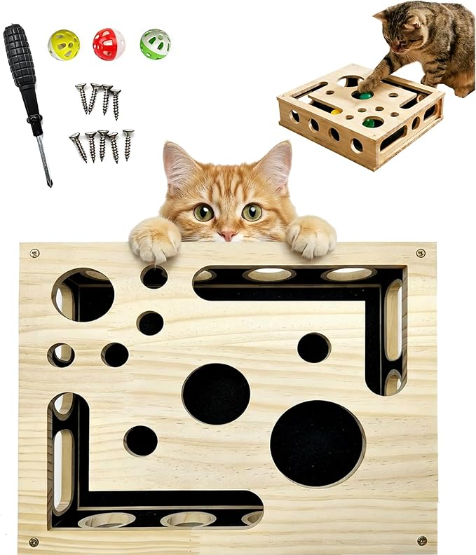 2026 New Cat Scratch Puzzle Enrichment Box, Cats Nail File Enrichment Box with Sandpaper Inside, Stress-Free Alternative to Trimming Nails, Cat Toys Interactive for Indoor Cats Nail Scratcher