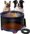 5.5L Heated Water Bowl, 1.45Gal Large Heated Dog Bowls for Outside, Outdoor Winter Waterproof Heat Pet Water Bowl with Chew Resistant Power Cord & LED Neon for Dog/Cat/Chicken/Duck/Rabbit