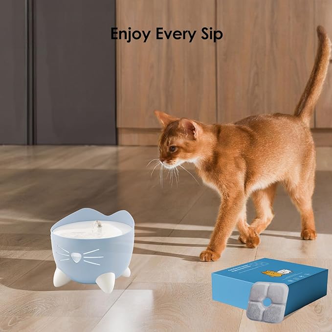 16-Pack Cat Water Fountain Filter Compatible With Catit Pixi Water Fountain Filter Replacement Triple Action Water Filter, 4 Pump Tubes 1 Hard Brush
