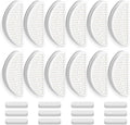 12 Pack Cat Water Fountain Filter & 12 Pack Replacement Filter Sponges Compatible with Uahpet Water Fountain 67oz/2L Automatic Pet Fountain,Pack of 24
